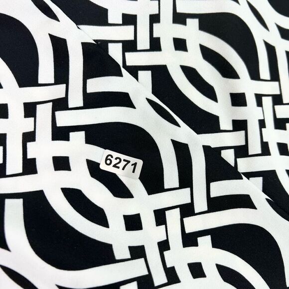 Jude Connally Shift Dress Womens XS Black White Trellis Elastic preppy mature - Picture 11 of 11